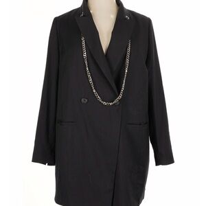 Wildfang x Debbie Harry Black Blazer with Chain Detail